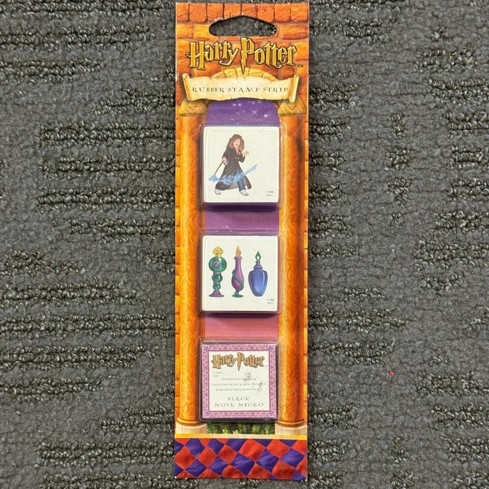Vintage Harry‎ Potter Rubber Stamp Lot Of 3 Hermione Snape Dumbledore Hogwarts